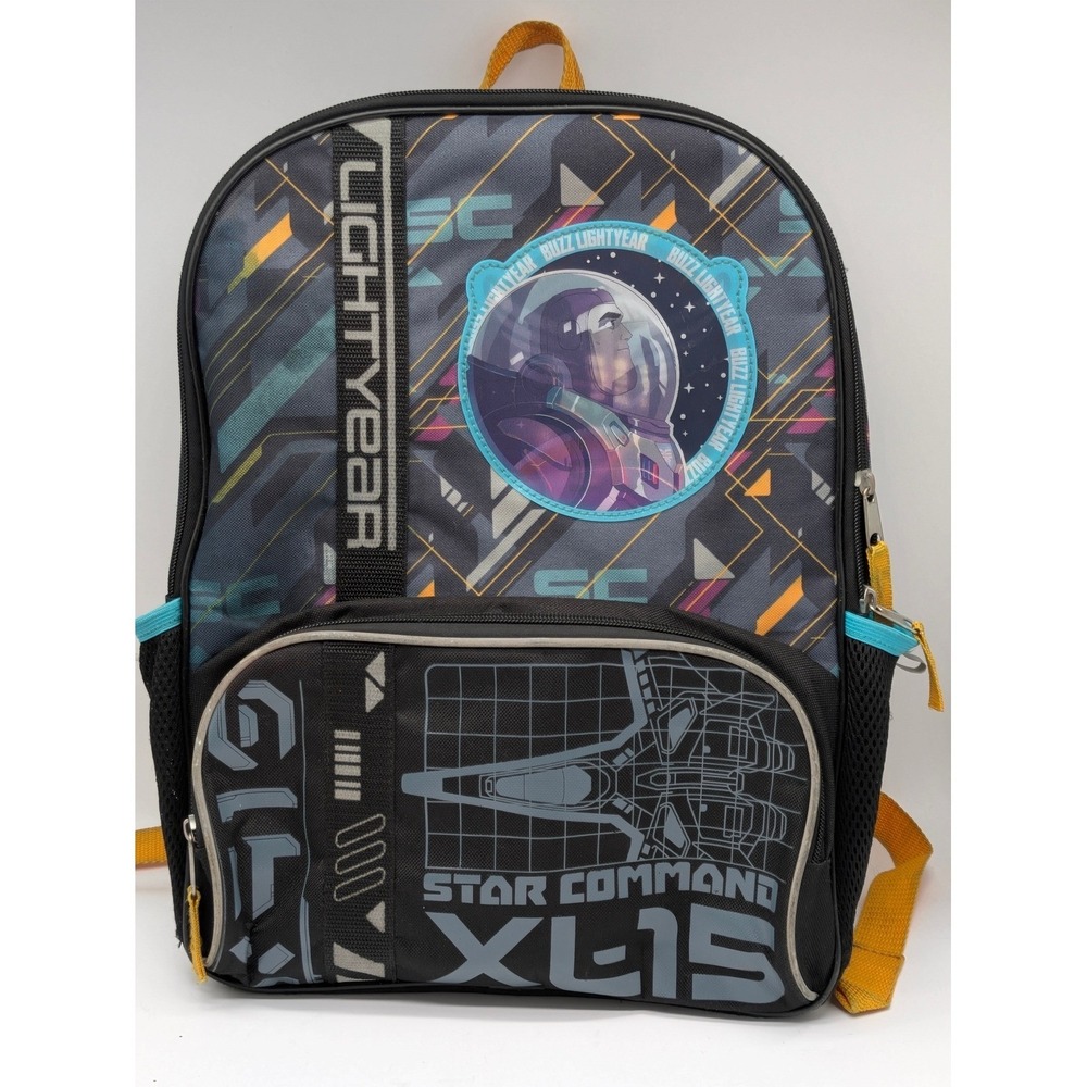 Disney Pixar Buzz Lightyear XL-15 Kids Backpack 16" School Book Bag Bioworld